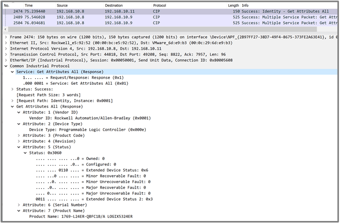 Figure 4: CIP Identities Response Example