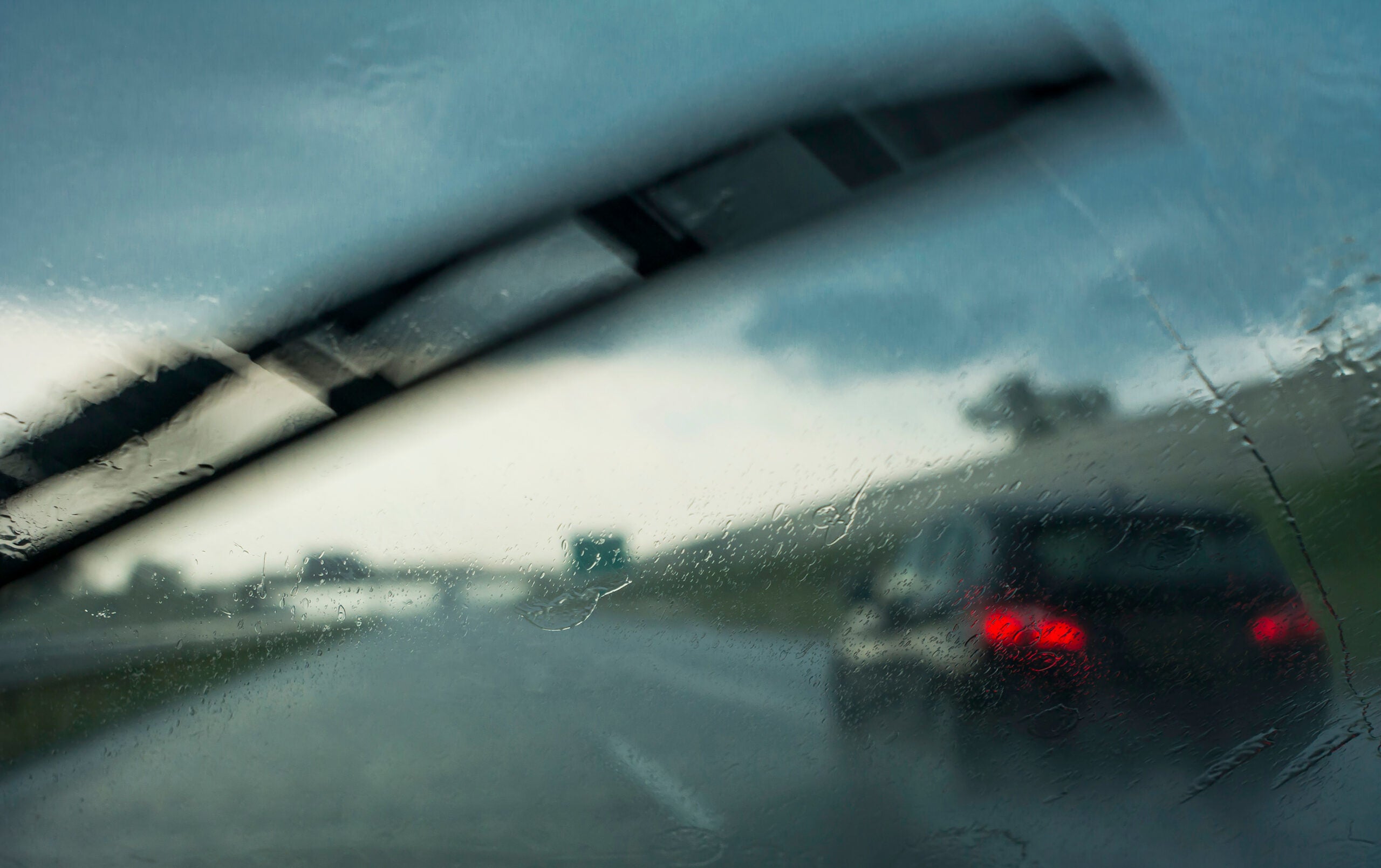 Driving a car with no visibility.