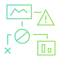 a green gradient icon of a threat playbook