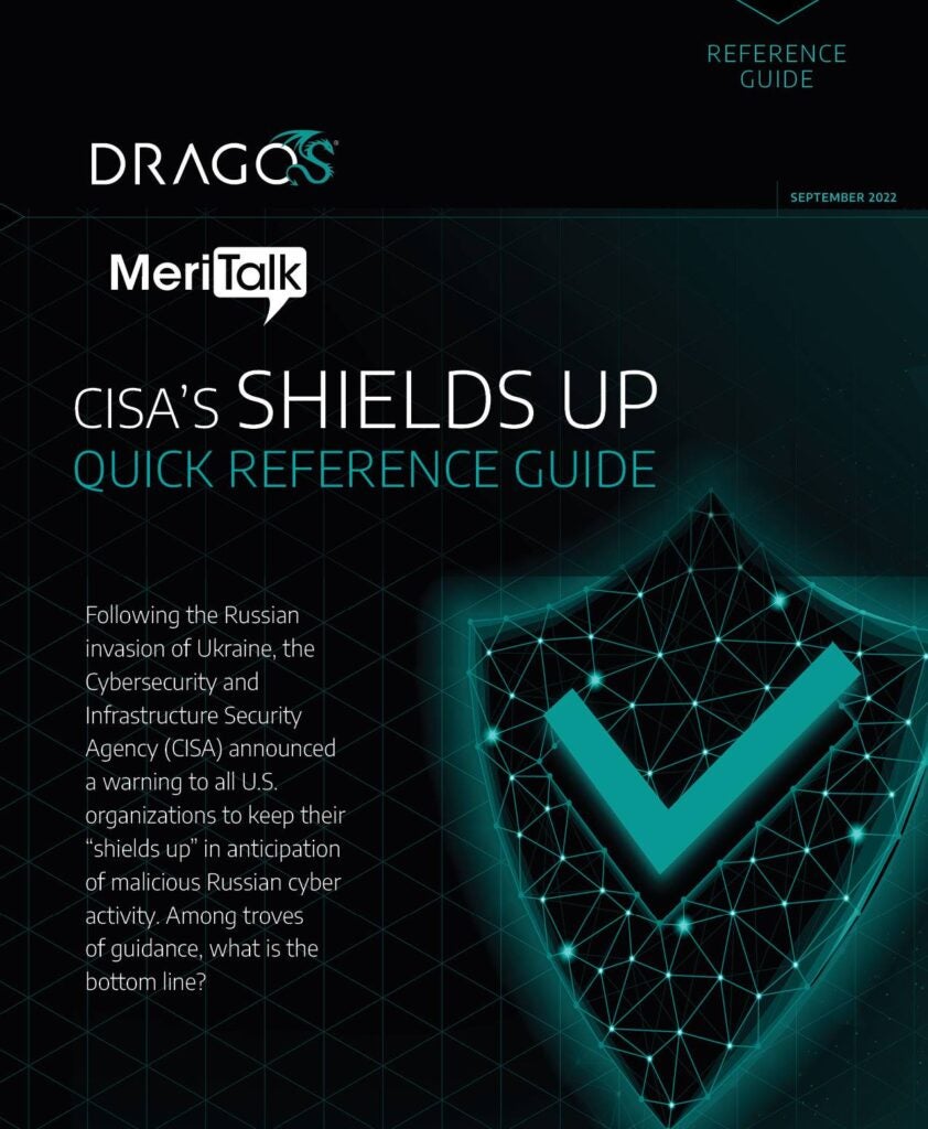 cover image for CISA's Shields Up Quick Reference Guide