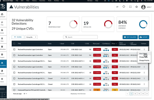 Figure 3: Dragos Platform Vulnerability Management