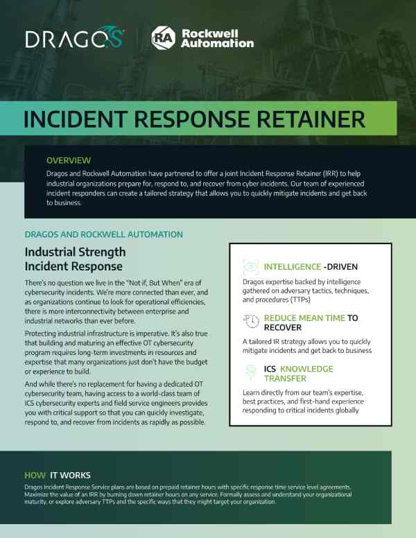 Dragos and Rockwell Incident Response Retainer