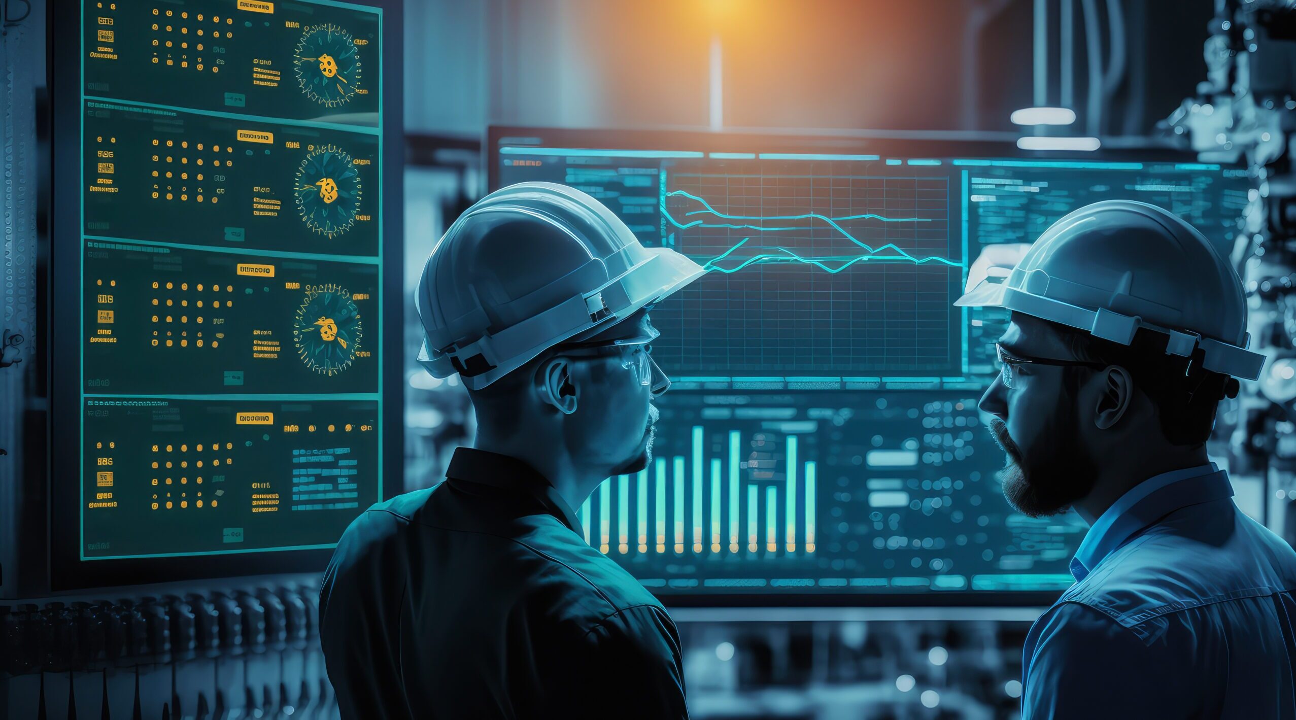 Smart Factory Monitoring System with Engineers Analyzing Real-Ti