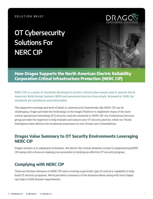 OT Cybersecurity Technology and Professional Services for NERC CIP