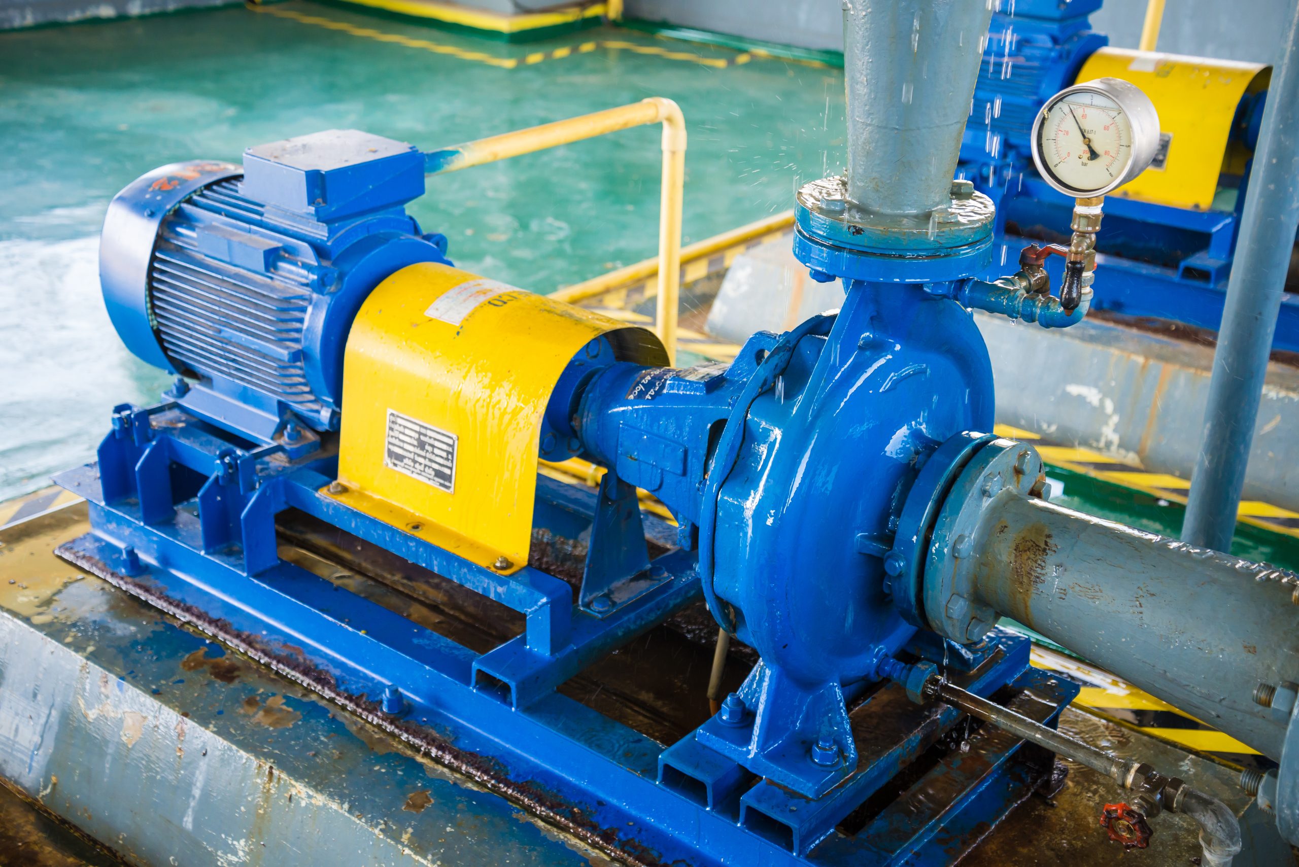 Pump motor in Water Treatment Plant