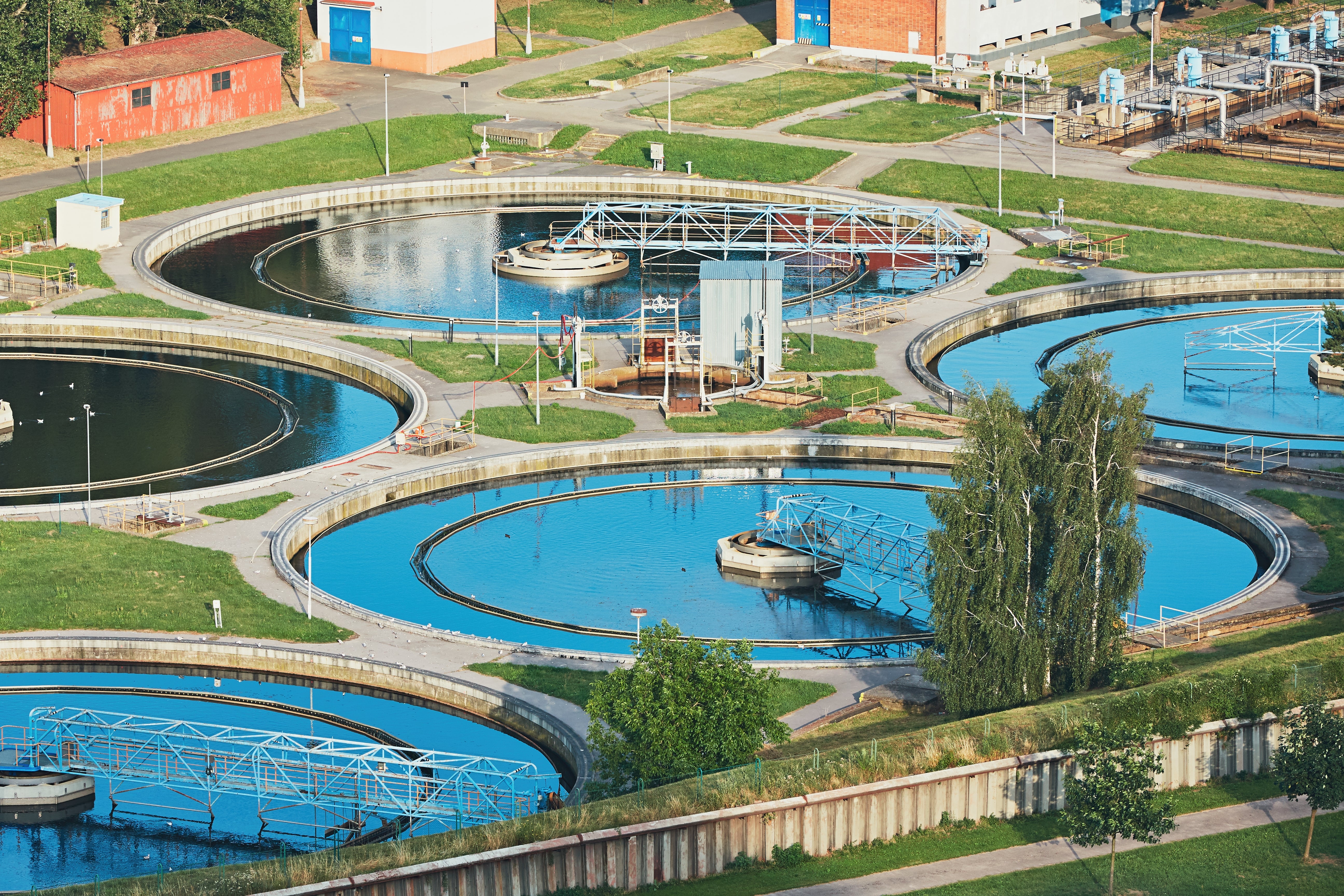 Water recycling in large water treatment facility